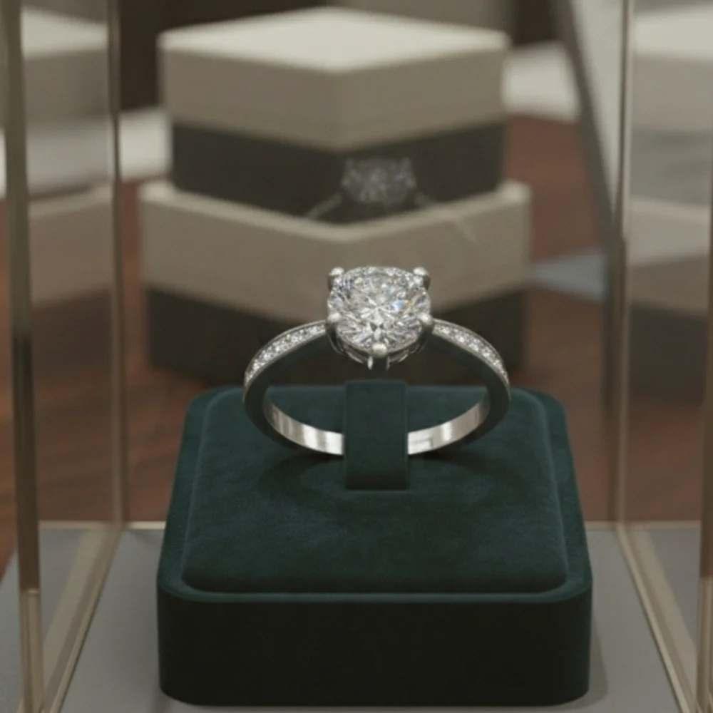 Moissanite .8 CT Engagement Ring